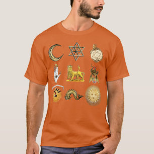 Alchemist Grimoire Magische Symbolen T-shirt