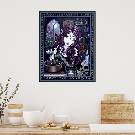 Alchemist Magic Workshop Fantasy Poster (Keuken)