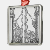 Alchemist op het werk metalen ornament (Links)