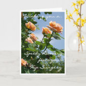 'Alchemist' Roos Get Well (Hip Surgery) Kaart (Gele Bloem)