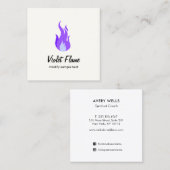 Alchemist Violet Flame Spirituele Healer Vierkante Visitekaartje (Voorkant / Achterkant)