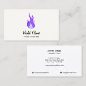 Alchemist Violet Flame Spirituele Healer Visitekaartje (Voorkant / Achterkant)