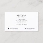 Alchemist Violet Flame Spirituele Healer Visitekaartje (Achterkant)