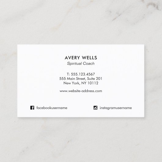 Alchemist Violet Flame Spirituele Healer Visitekaartje (Achterkant)