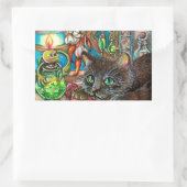 Alchemistisch kat rechthoekige sticker (Tas)
