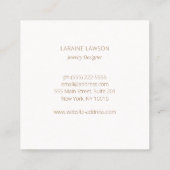 Alchemistische symbolen blauw vierkante visitekaartje (Achterkant)