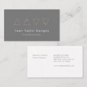 Alchemistische symbolen grijs visitekaartje (Voorkant / Achterkant)