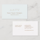 Alchemistische symbolen Pastel Blauw Visitekaartje (Voorkant / Achterkant)