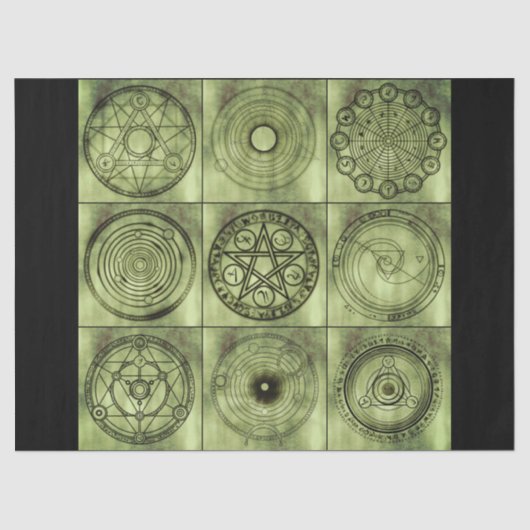 alchemistische symbolen tissue paper tissuepapier (Voorkant)