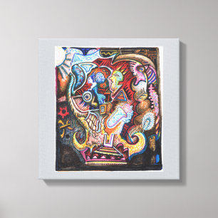 Alchemistische zoektocht Canvas wandkunst Afdruk