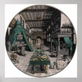Alchemist's Laboratory - Heinrich Khunrath - 1595 Poster (Voorkant)
