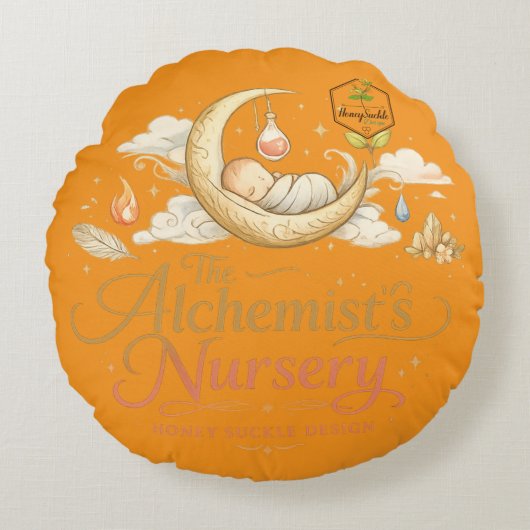 Alchemist's Nursery Rond Kussen (Voorkant)
