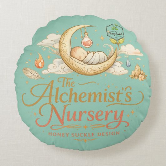 Alchemist's Nursery Rond Kussen (Voorkant)