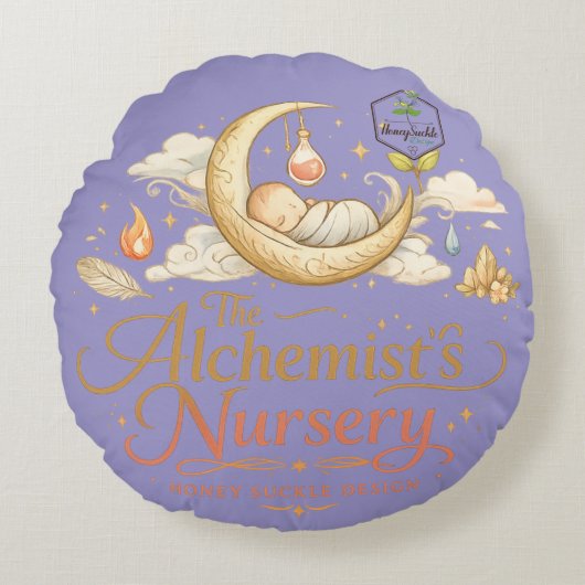 Alchemist's Nursery Rond Kussen (Voorkant)