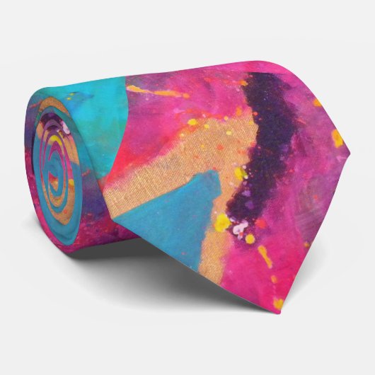 Alchemy Abstract Modern Painting Collage Artistic Stropdas (Opgerold)