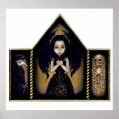 Alchemy Angel Art Print gothic skeleton Triptych (Voorkant)
