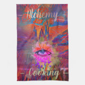 Alchemy Cooking Eye, Mount, Rozen in Sky Theedoek (Verticaal)