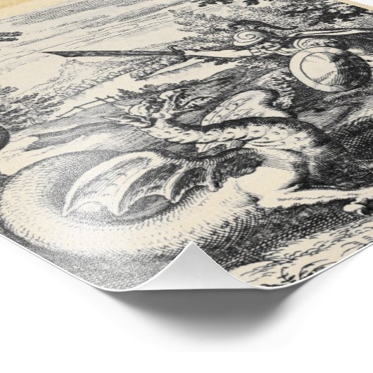 Alchemy Dragon Fights Foto Afdruk (Hoek)