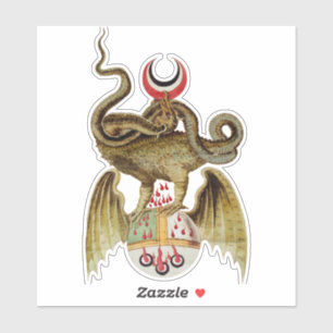 Alchemy Dragon Illustratie VinylSticker Sticker