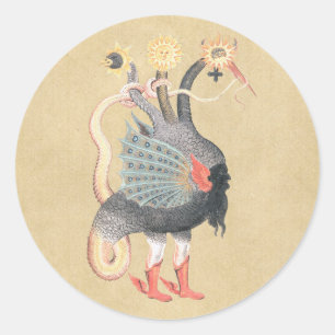 Alchemy Dragon Symbol Ronde Sticker