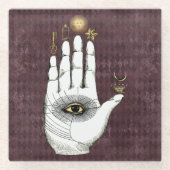  Alchemy Hand of Mysteries Glazen Onderzetter (Voorkant)