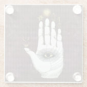 Alchemy Hand of Mysteries Glazen Onderzetter (Achterkant)