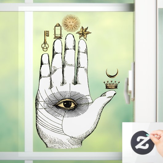  Alchemy Hand of Mysteries Raamsticker (Huis)