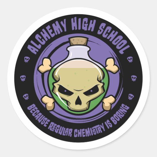 Alchemy High School Funny Chemistry Sticker (Voorkant)