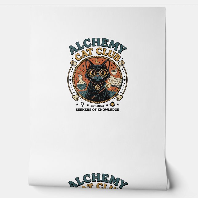 Alchemy Kat Kattenliefhebber Cadeau - Alchemy Cat  Behang (Afrollen)