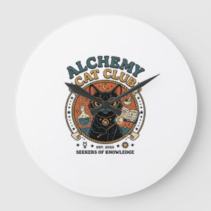 Alchemy Kat Kattenliefhebber Cadeau - Alchemy Cat Grote Klok