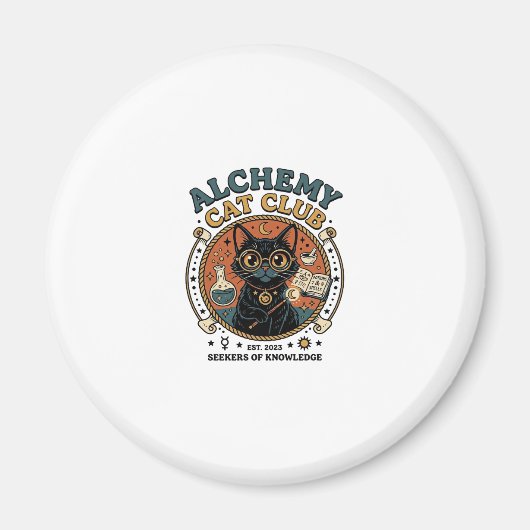 Alchemy Kat Kattenliefhebber Cadeau - Alchemy Cat  Magneet (Voorkant)
