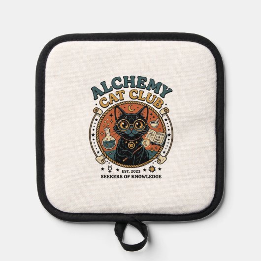 Alchemy Kat Kattenliefhebber Cadeau - Alchemy Cat Pannenlap (Voorkant)
