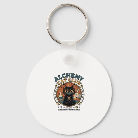 Alchemy Kat Kattenliefhebber Cadeau - Alchemy Cat Sleutelhanger (Voorkant)