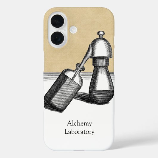 Alchemy Lab apparatuur met naam Case-Mate iPhone Case (Achterkant)