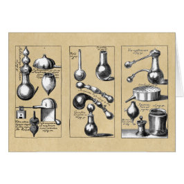 Alchemy Lab Beakers and Tools Note Card