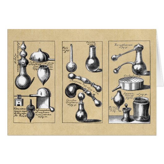 Alchemy Lab Beakers and Tools Note Card (Voorkant Horizontaal)