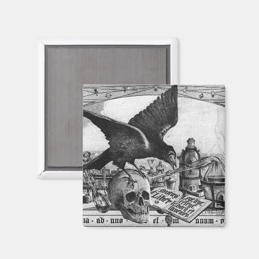 Alchemy Lab Crow and Skull Magnets Magneet (Voorkant / Achterkant)