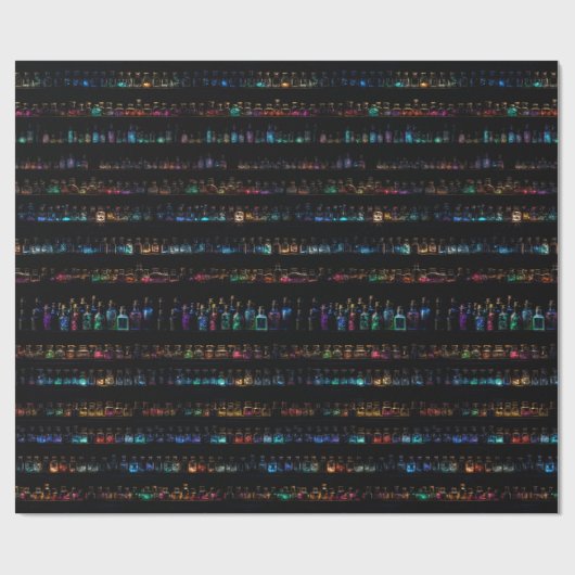 Alchemy Lab - Potionflesjes met opvulpapier Cadeaupapier (Vlak)