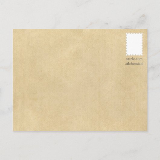 Alchemy Laboratory Mortar en Pestle Briefkaart (Achterkant)