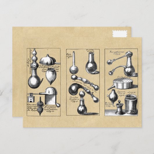 Alchemy Laboratory Mortar en Pestle Briefkaart (Voorkant / Achterkant)