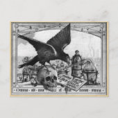 Alchemy Laboratory Raven and Human Skull Briefkaart (Voorkant)