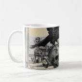 Alchemy Laboratory Raven and Human Skull Koffiemok (Links)