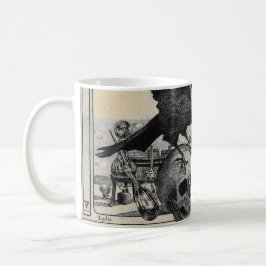 Alchemy Laboratory Raven and Human Skull Koffiemok