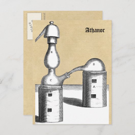Alchemy Magic Athanor Furnace Briefkaart (Voorkant / Achterkant)