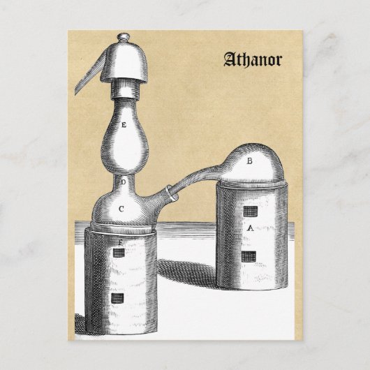 Alchemy Magic Athanor Furnace Briefkaart (Voorkant)