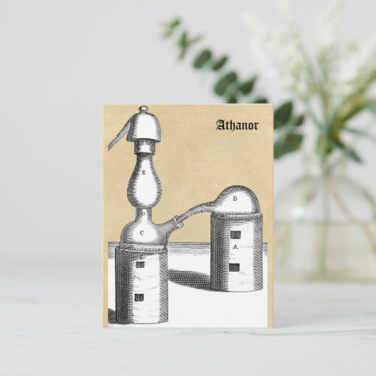 Alchemy Magic Athanor Furnace Briefkaart (Staand voorkant)