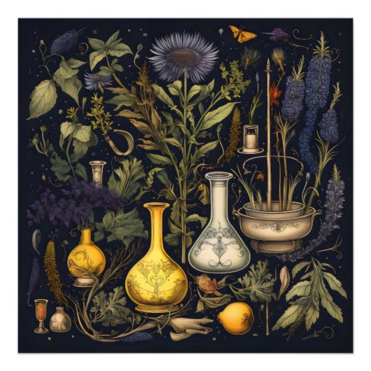 Alchemy Magic Herbs Foto Afdruk (Voorkant)