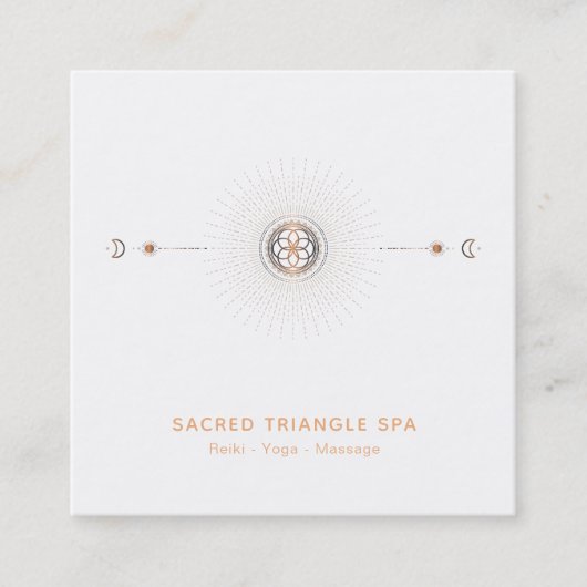 *~* Alchemy Moon Shaman Sacred Geometry Mandala Vierkante Visitekaartje (Voorkant)