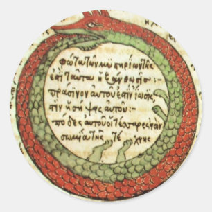 ALCHEMY: oroborus zeldzame afbeeldingen Ronde Sticker