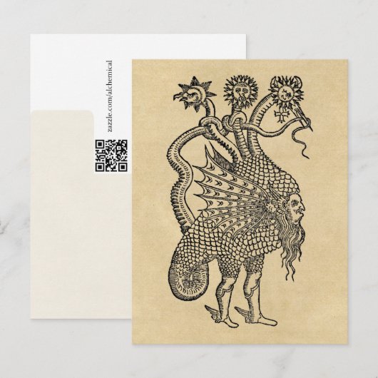 Alchemy Serpent Symbool Briefkaart (Voorkant / Achterkant)